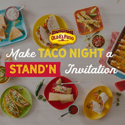 (3 pack) Old El Paso Spicy Jalapeno Cheddar Flavored Stand 'N Stuff Taco Shells, 10 Count, 5.4 oz