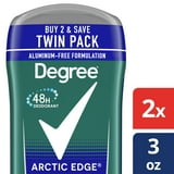 (2 pack) Degree Long Lasting Men's Deodorant Stick Twin Pack, Arctic Edge, 3 oz