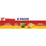 (3 pack) RITZ Cheese Sandwich Crackers, Lunch Snacks, 8 Snack Packs (6 Cracker Sandwiches Per Pack)