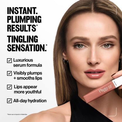 Revlon PhotoReady Instant Plump Serum, Lip Gloss, Plumping & Hydrating, 003 Magically Inflated, 0.25 fl oz