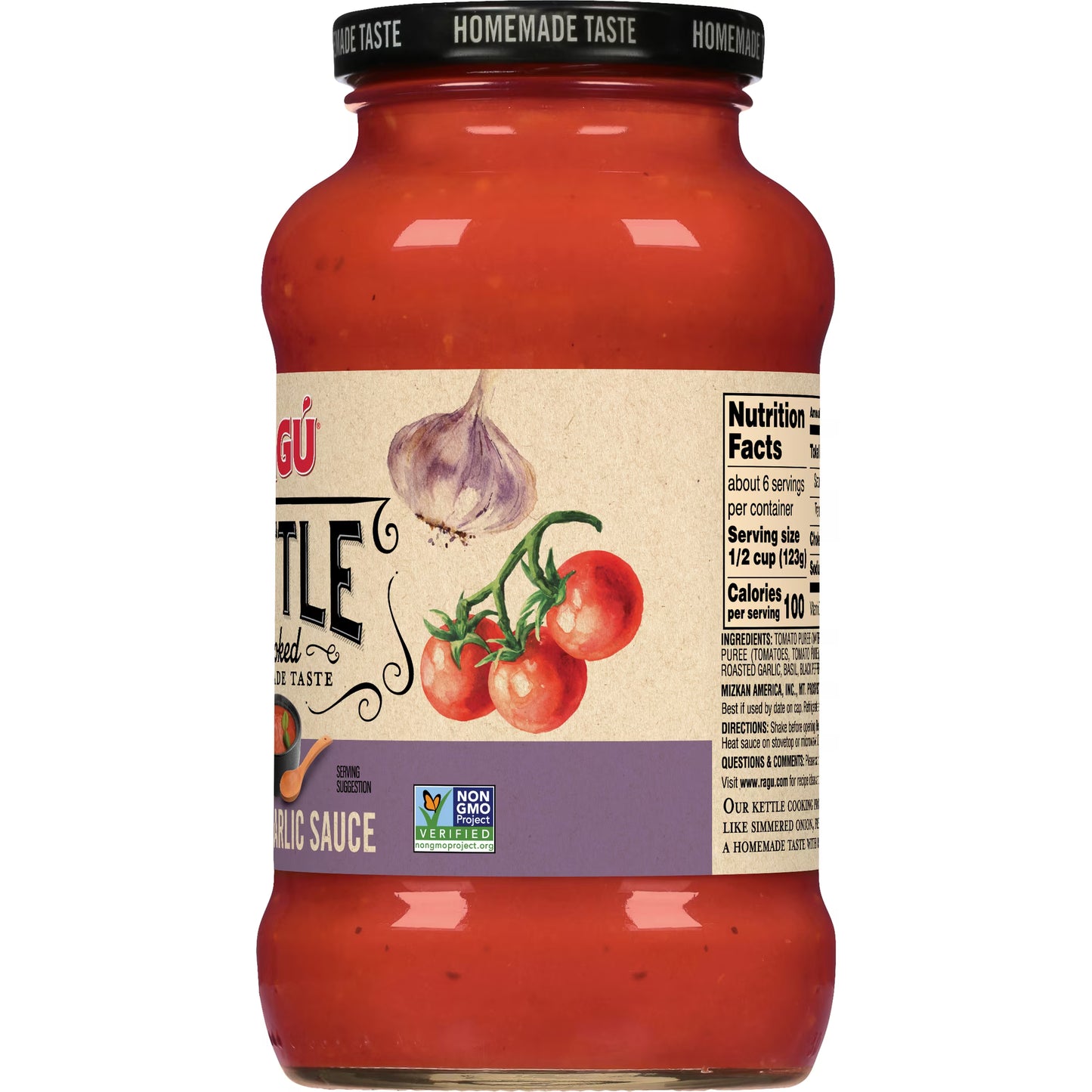 RAGU Kettle Cooked Roasted Garlic Pasta Sauce, 24 oz