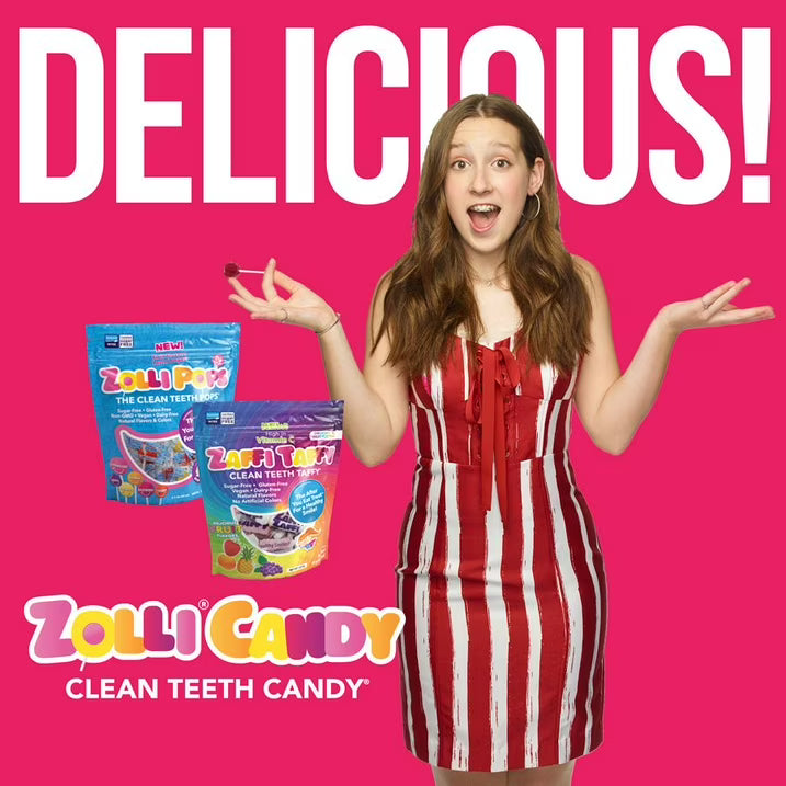 ZOLLIPOPS Lollipops, Sugar Free Candy, Allergen Free with Natural Fruit Flavor, Keto, Vegan 5.2 oz