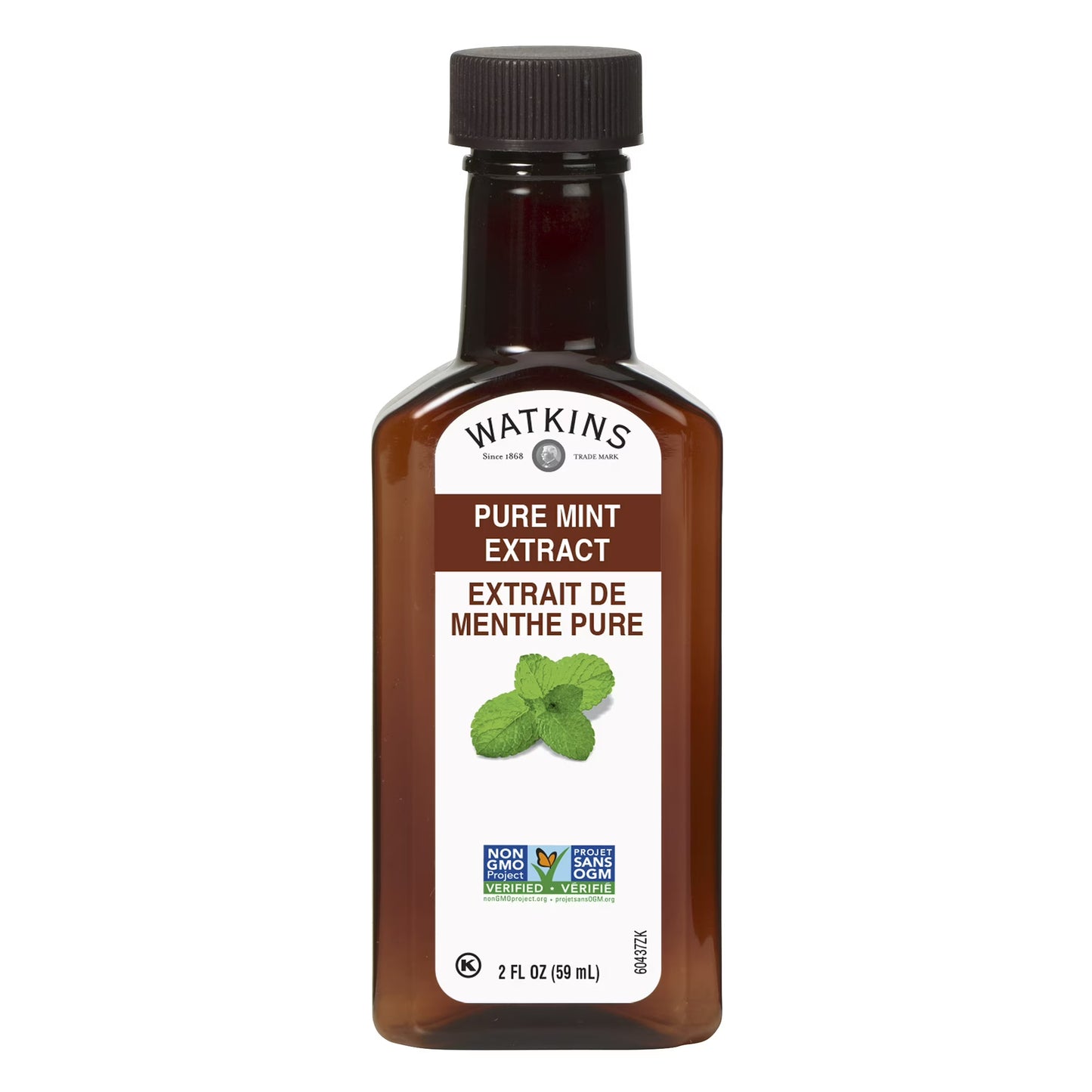 Watkins Pure Mint Extract, 2 fl oz (Shelf Stable, Plastic container)