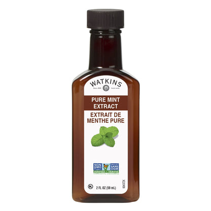 (2 pack) Watkins Pure Mint Extract, 2 fl oz (Shelf Stable, Plastic container)
