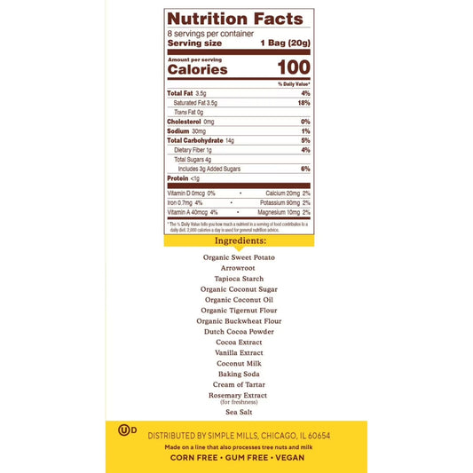 Simple Mills Sweet Mmms Cocoa Blast Gluten Free Cookies, 0.7 oz, 8 Count