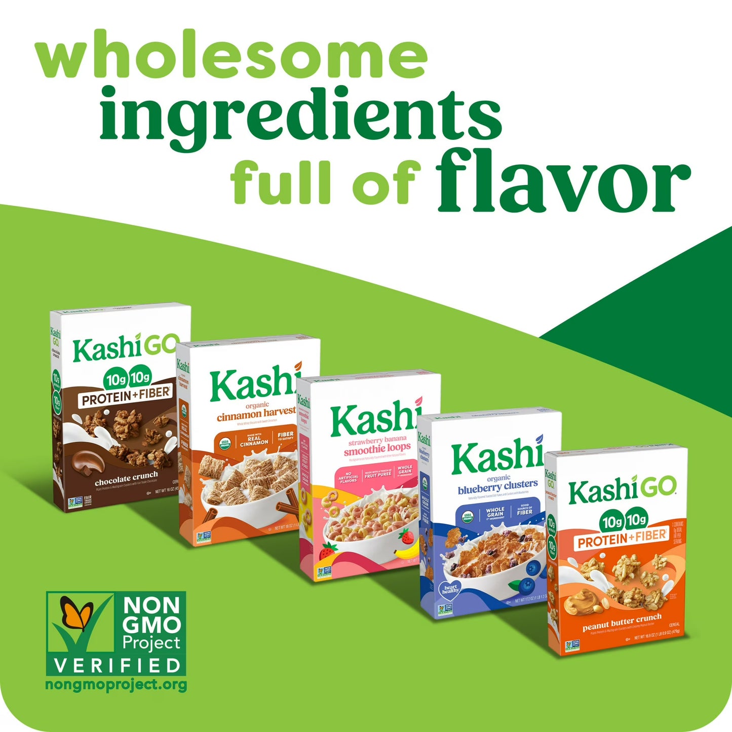 Kashi GO Chocolate Crunch Protein Cereal Box, 16 oz