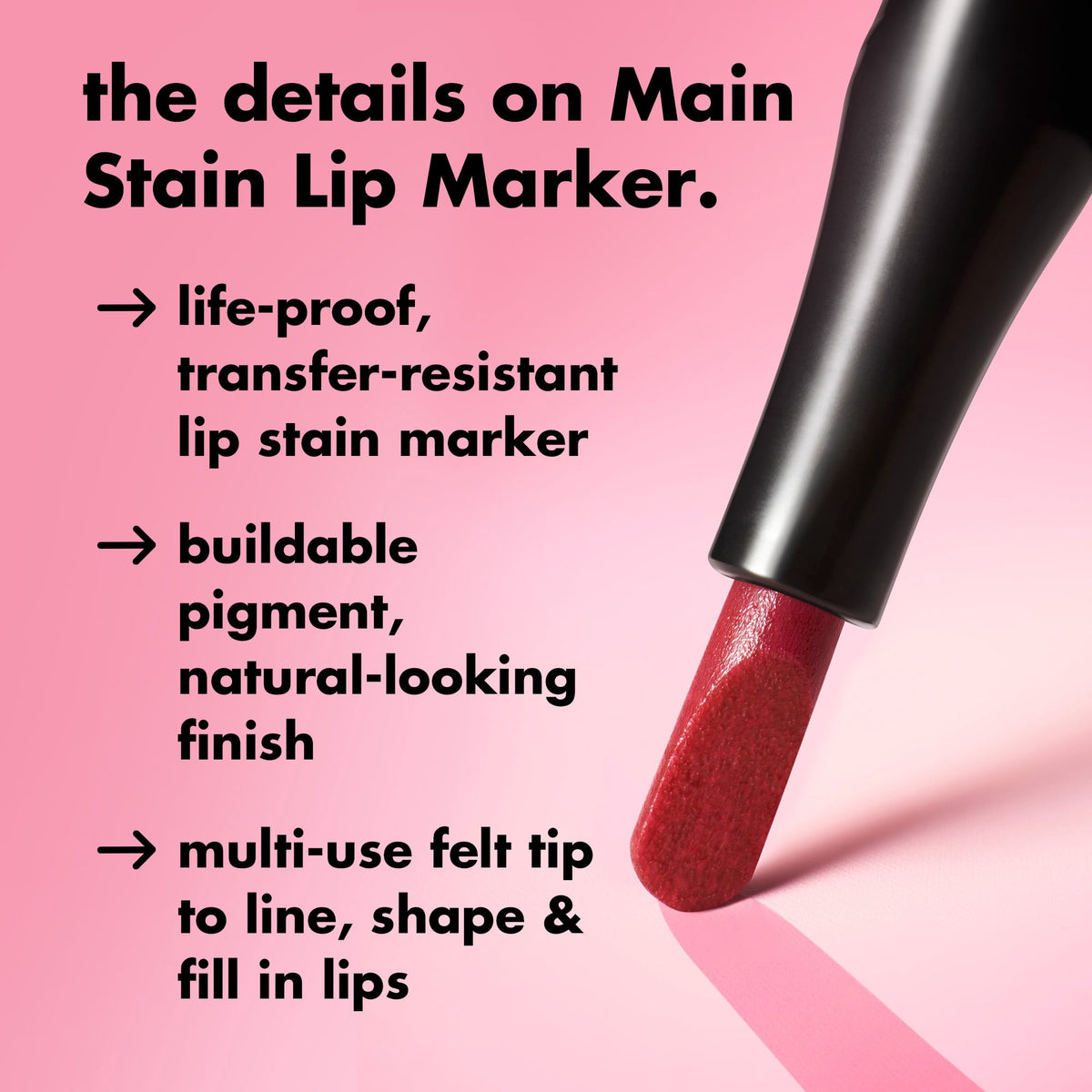 e.l.f. Main Stain Lip Marker, Gone Garnet, 0.034 fl oz