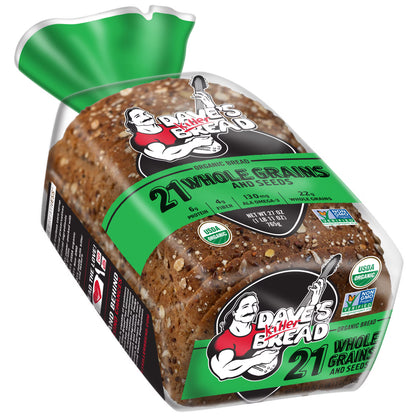 Dave's Killer Bread 21 Whole Grains and Seeds, Whole Grain Organic Bread, 27 oz Loaf