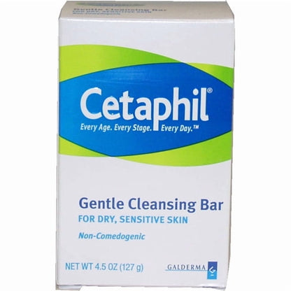 Cetaphil Gentle Cleansing Bar, 4.5 oz, Nourishing Cleansing Bar For Dry, Sensitive Skin