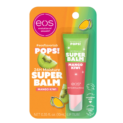 eos 24H Moisture Super Balm- Mango Kiwi, Limited-Edition Lip Sleeping Mask, 0.35 fl oz, 1 Pack