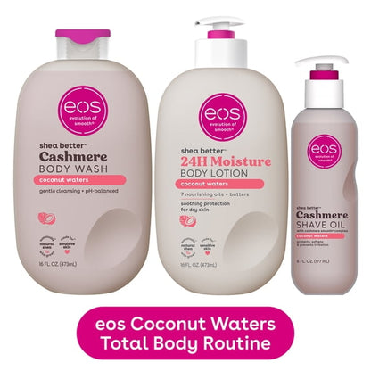eos Coconut Waters Body Wash, Body Lotion, & Shave Oil Bundle