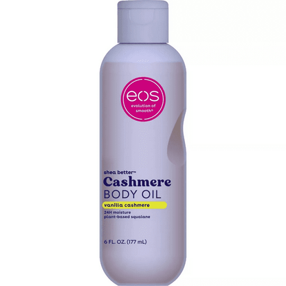 (2 pack) eos Shea Better Vanilla Cashmere Body Oil, Skin Nourishing Lightweight Silky Finish, 6 fl oz