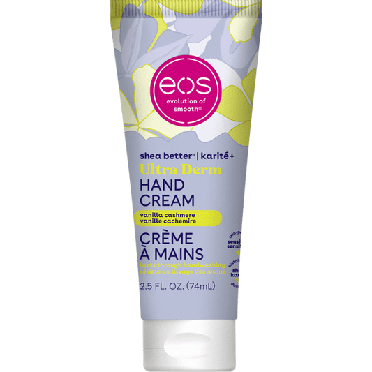 (3 pack) eos Shea Better Ultra Derm Hand Cream, Vanilla Cashmere, Instant Hydration & Protection, 2.5 fl oz