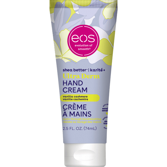 eos Shea Better Ultra Derm Hand Cream, Vanilla Cashmere, Instant Hydration & Protection, 2.5 fl oz