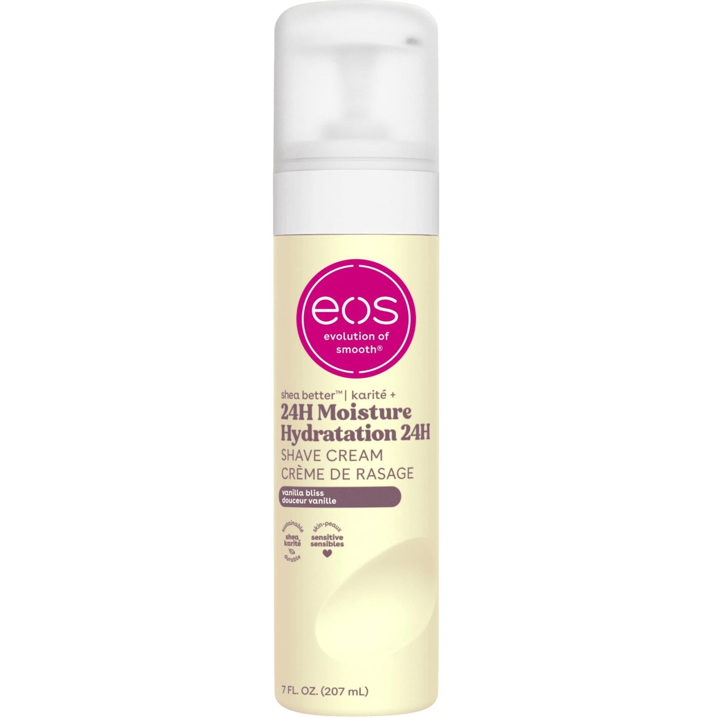 eos Shea Better Womens Shaving Cream, Vanilla Bliss, Smooth Skin Moisturizing Formula, 7 fl oz
