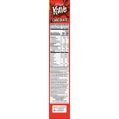 Kellogg's Krave Chocolate Breakfast Cereal Family Size Box, 17.3 oz