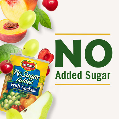 Del Monte No Sugar Added Mixed Fruit Cocktail, Canned Fruit, 14.5 oz Aluminum Can