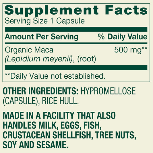 (2 pack) Spring Valley Maca Dietary Supplement Vegetarian Capsules for General Wellness, 500 mg, 90 Count