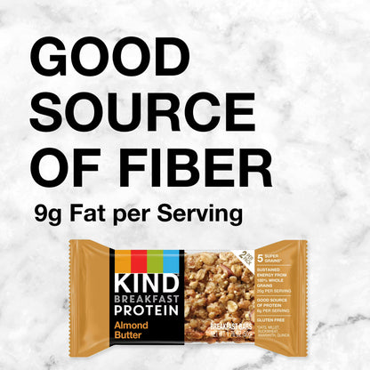 (5 pack) KIND Breakfast Protein Bars, Almond Butter, 1.76 oz, 6 Count