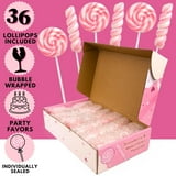 Pink Swirl and Twist Lollipops, Birthday Party Candy, 36 Count, 15.24 Ounce Box