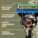 Gillette Fusion5 ProGlide Shaving Razor for Men, Salute to Service Edition, 1 Handle, 6 Blade Refills