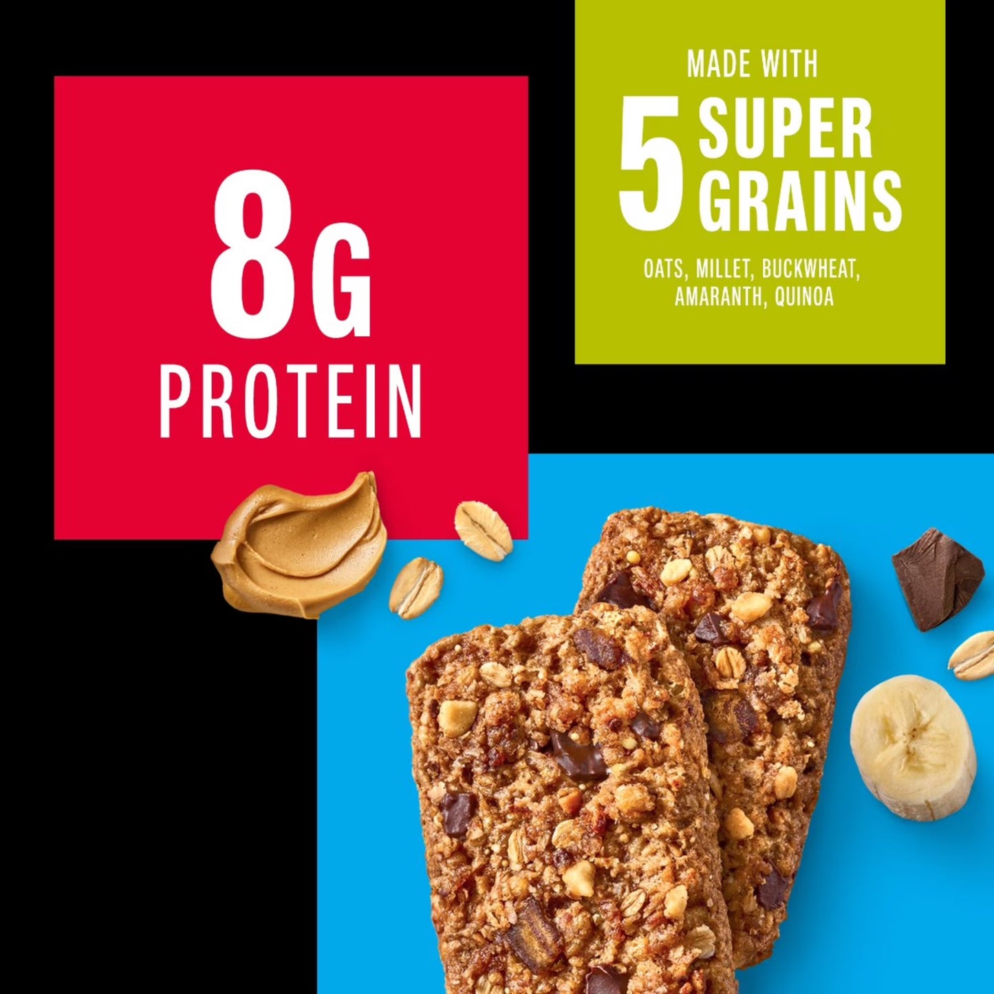 KIND Breakfast Peanut Butter Banana Dark Chocolate Gluten Free Protein Snack Bars, 1.76 oz, 6 Count One box