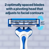 Gillette Skin Guard Sensitive Disposable Razors for Men, Blue, 4 Razors