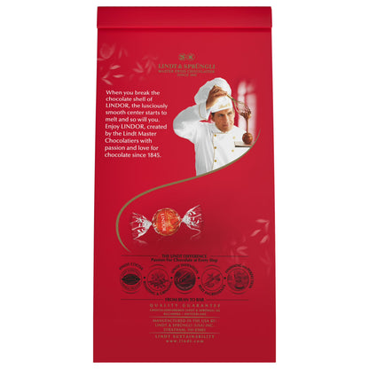 Lindt LINDOR Milk Chocolate Candy, 5.1 oz Bag