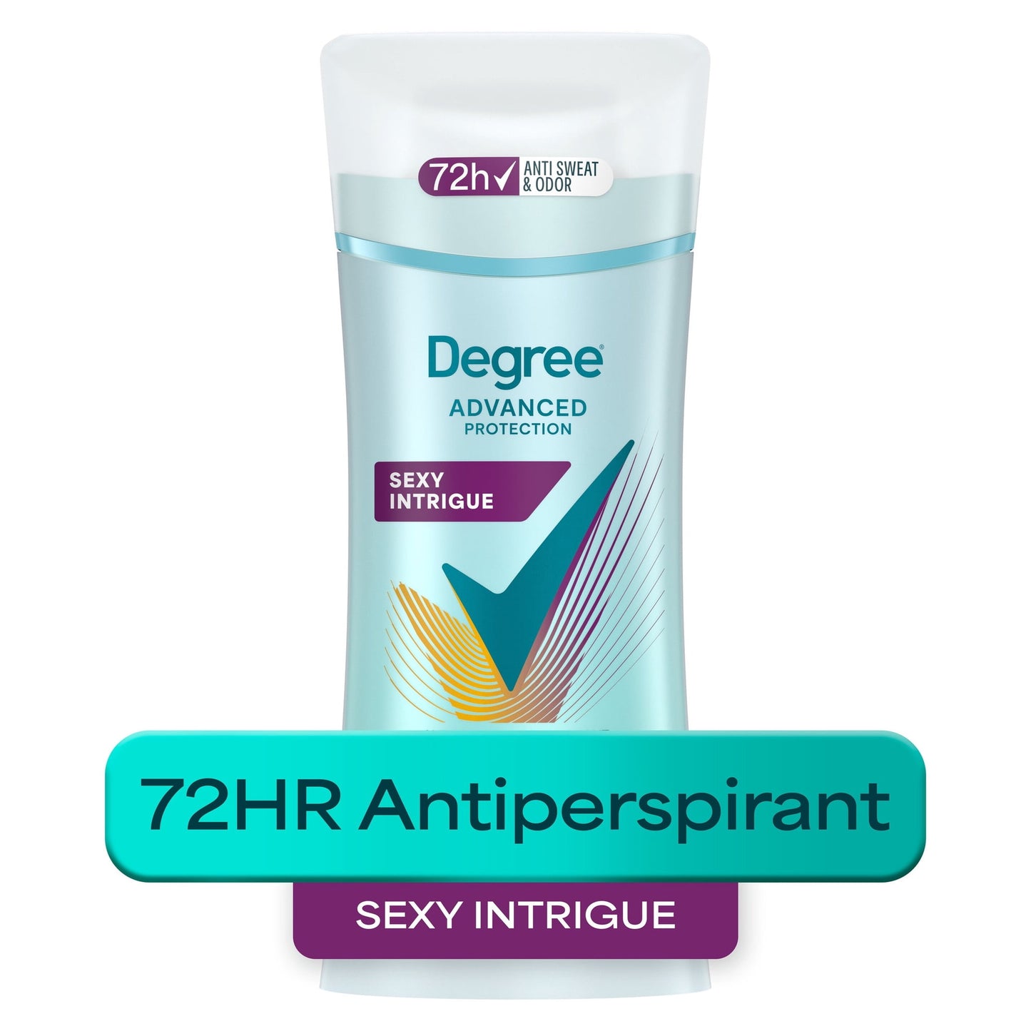 (2 pack) Degree Antiperspirant Deodorant 72-Hour Sweat & Odor Protection Sexy Intrigue Antiperspirant Deodorant For Women with Body Heat Activated Technology, 2.6 oz