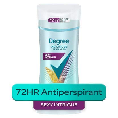 (2 pack) Degree Antiperspirant Deodorant 72-Hour Sweat & Odor Protection Sexy Intrigue Antiperspirant Deodorant For Women with Body Heat Activated Technology, 2.6 oz