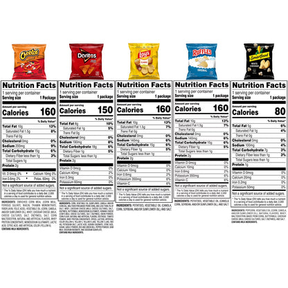 Frito-Lay Classic Mix Variety Pack, Single Serve Snack Bags (pack of 21)