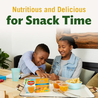 Del Monte No Sugar Added Fruit Cup Snacks Snacks, 4 oz Cup (Pack of 12)