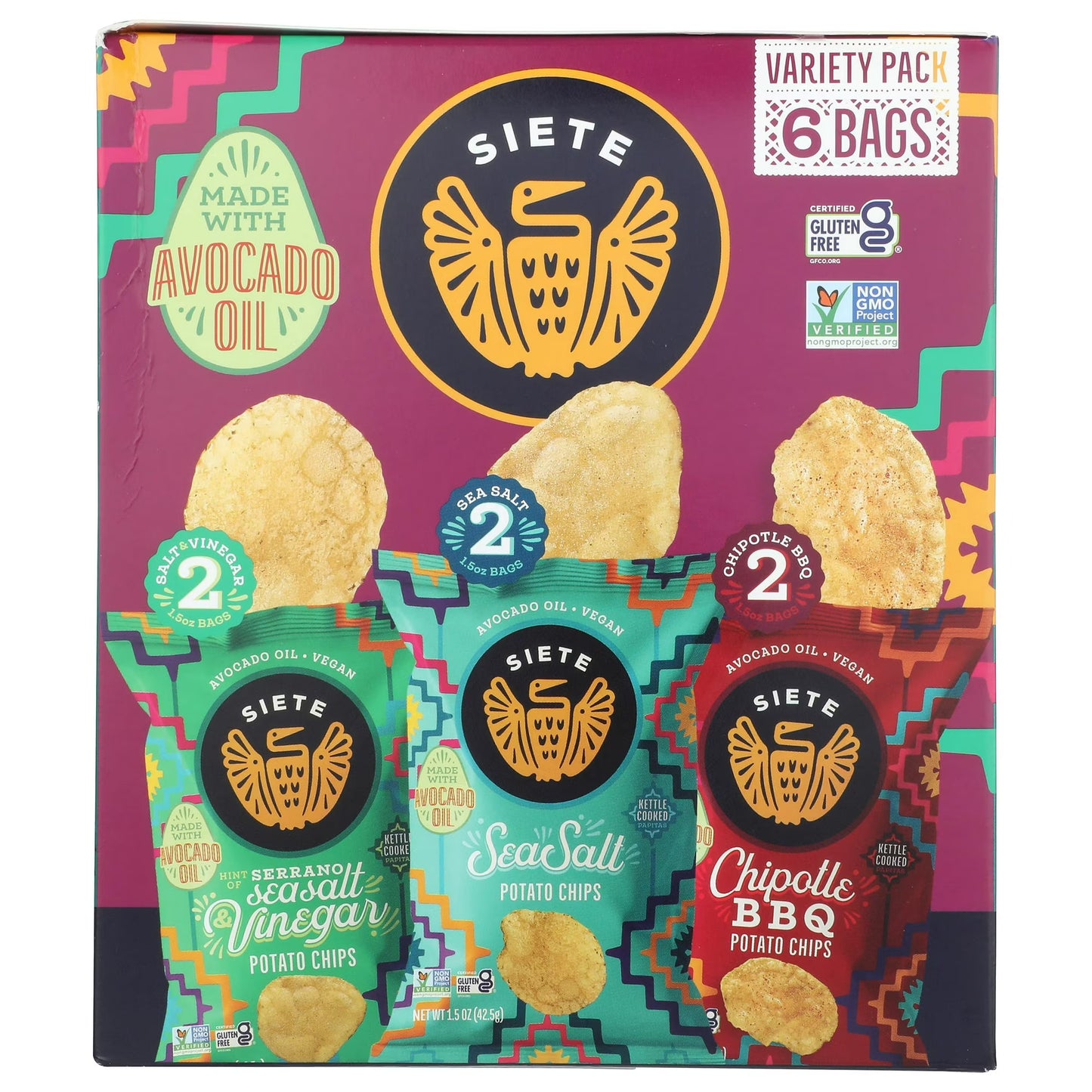 Siete Family Foods Siete Kettle Variety Pack, 6 pack