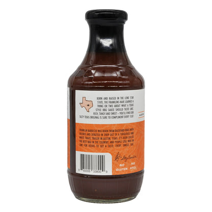 Franklin Barbecue Original Texas BBQ Sauce, 18 oz, Gluten-Free, No Artificial Flavors