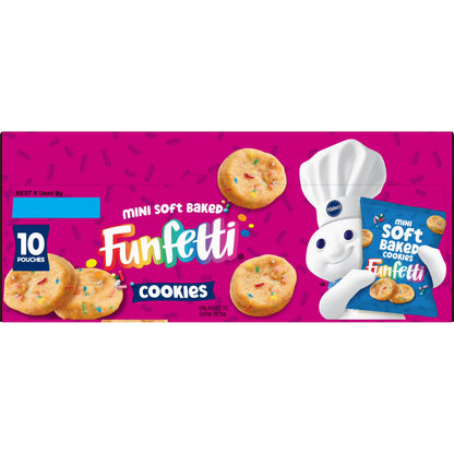 Pillsbury Funfetti Mini Soft Baked Cookies (10 Pouches)