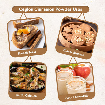 Organic Ceylon cinnamon powder premium special grade from a USDA certified farm in Sri Lanka 8.8 oz (250 g)
