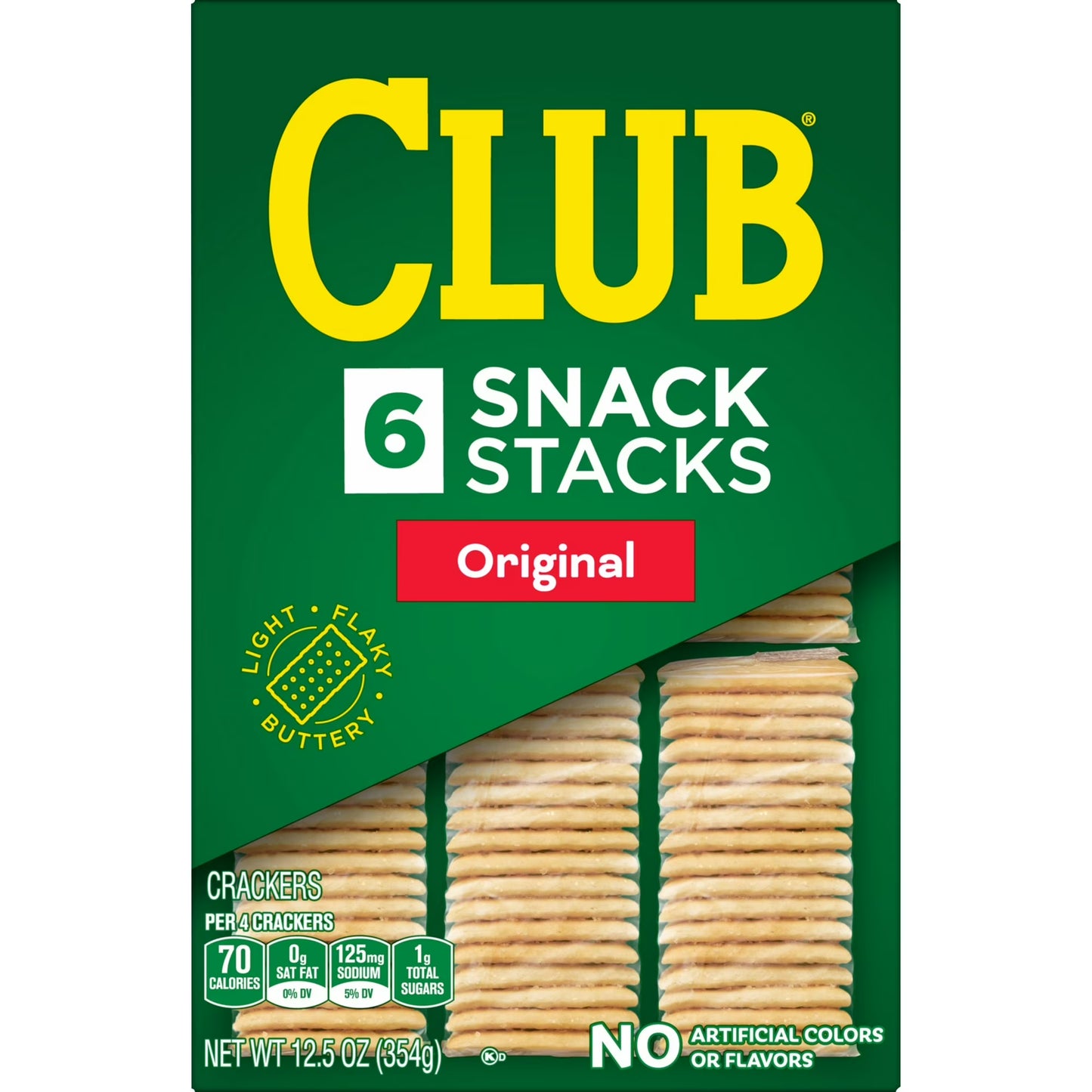 (2 pack) Club Snack Stacks Original Crackers, Lunch Snacks, 6 Count