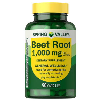 (2 pack) Spring Valley Beet Root Dietary Supplement, 1000 mg, 90 Count