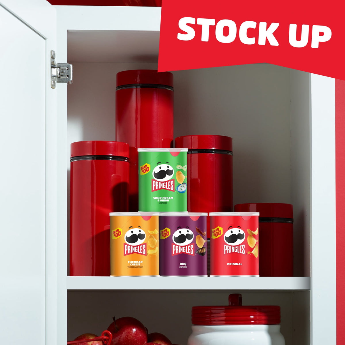 Pringles Potato Crisps Chips, Lunch Snacks, Variety Pack, 22oz Pack (16 Cans)