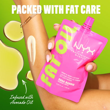 NYX Makeup Fat Oil Body Lotion and Hand Lotion Moisturizer Suga Baddie 5.1 fl oz