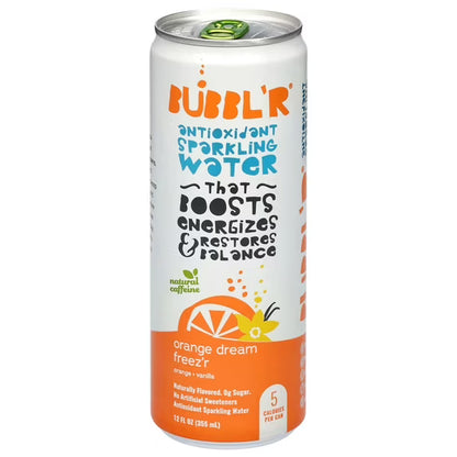 BUBBL'R Antioxidant Sparkling Water Orange Dream Freez'r 12 fl oz, 6 Pack Cans
