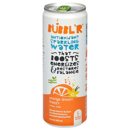 BUBBL'R Antioxidant Sparkling Water Orange Dream Freez'r 12 fl oz, 6 Pack Cans