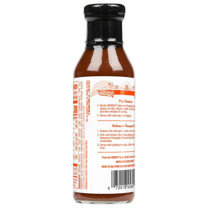 HERDEZ Habanero Pineapple Mexican-Style BBQ Sauce Hot, 12oz Glass Bottle