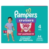 Pampers Cruisers 360 Baby Diapers Size 4, 64 Count (Select for More Options)