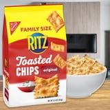 RITZ Toasted Chips Original Crackers, Party Snacks, Family Size, 11.4 oz