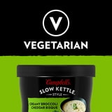 Campbell's Slow Kettle Style Creamy Broccoli Cheddar Bisque, 15.5 oz Microwavable Bowl
