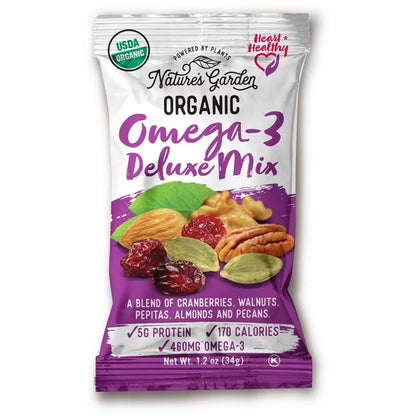 Nature's Garden Organic Trail Mix Snack Packs, Variety Pack, 1.2 oz, 24-count