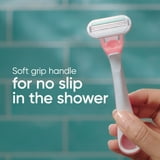 Venus Sensitive Women's 3 Blade Disposable Razor, 6 count, Pink