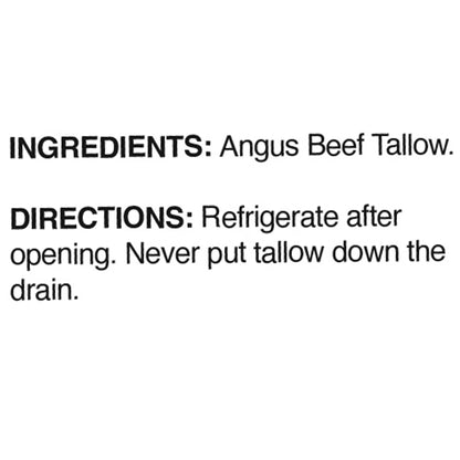 Real Good Foods Co. American Angus Beef Tallow Oil, 14oz Glass Jar