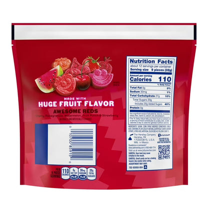 Jolly Rancher Sour Gummies Awesome Reds Assorted Fruit Flavored Candy, Bag 13 oz